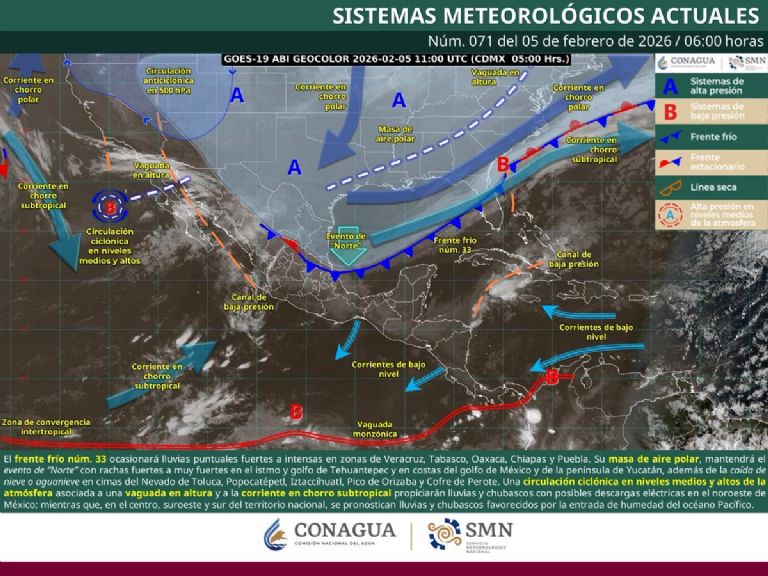 Así será el clima en México este jueves. Foto: Conagua