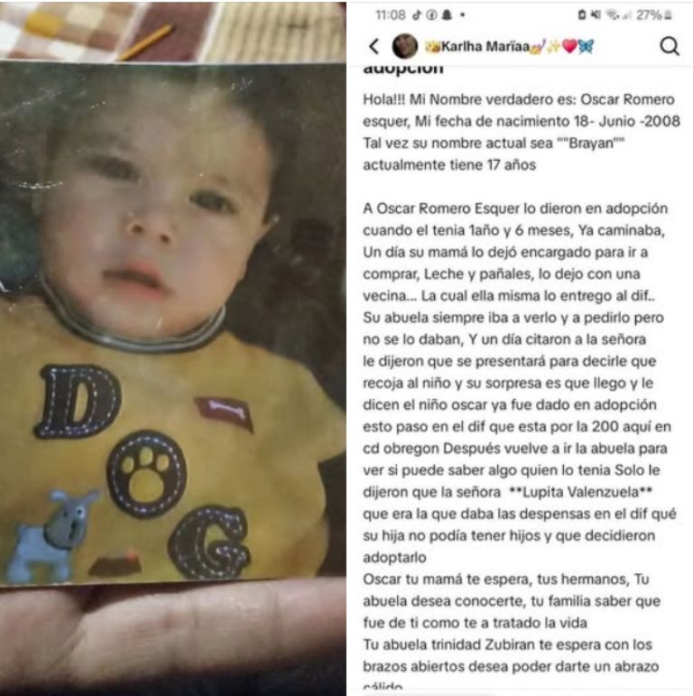 Alarma en Ciudad Obregón: Buscan a bebé de año y medio separado de su familia; piden apoyo para encontrarlo