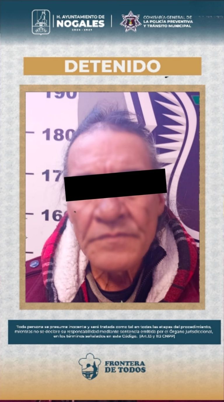 Detienen a hombre por amenazar a personal de una gasolinera en Nogales, Sonora.