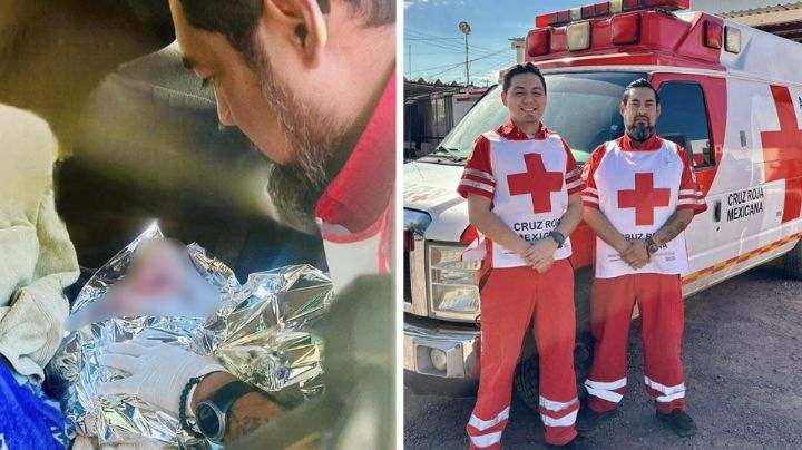 No alcanzaron a llegar al hospital: Nace bebé a bordo de ambulancia de Cruz Roja en Guaymas