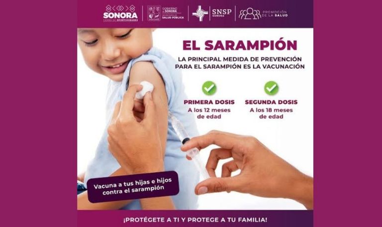 Sonora intensifica medidas de control contra el sarampión y refuerza bloqueo vacunal