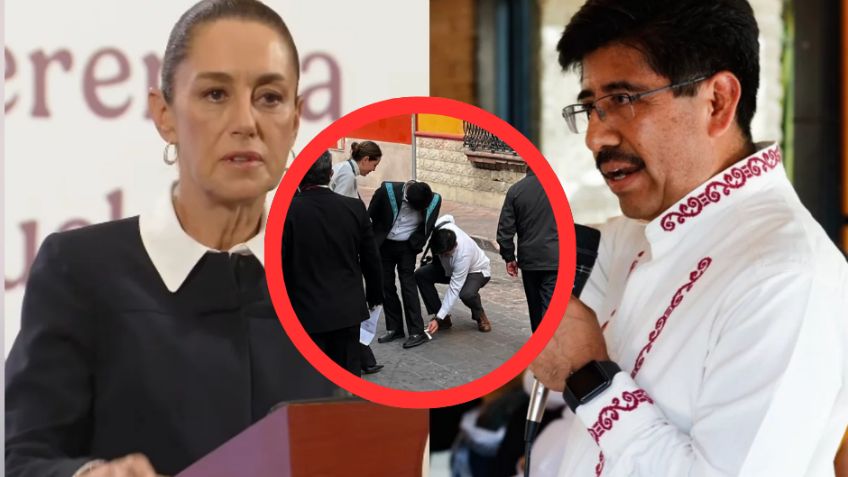 "Uno puede cometer errores": Sheinbaum reacciona a VIDEO donde le limpian los zapatos al presidente de la SCJN