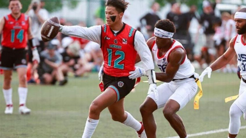 México cae ante Estados Unidos en duelo del flag football en el Super Bowl Experience