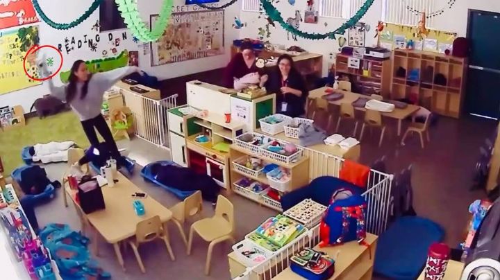 (VIDEO) Cuidadora golpea en la cabeza a niña con un zapato en jardín de niños de California