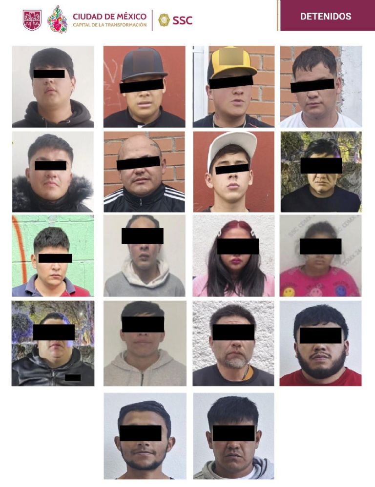 Estos son algunos de los detenidos 