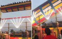Tragedia en India: Colapsa juego mecánico en Feria de Surajkund; confirman 2 víctimas mortales