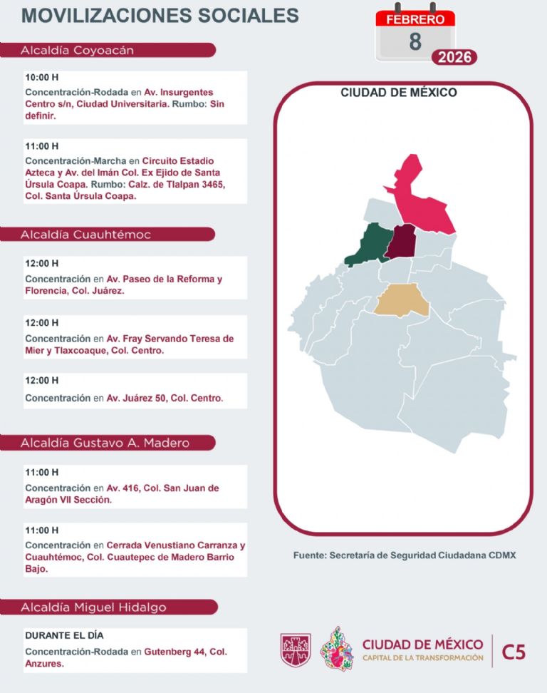 Conoce cómo será el tránsito en CDMX este domingo. Foto: Twitter