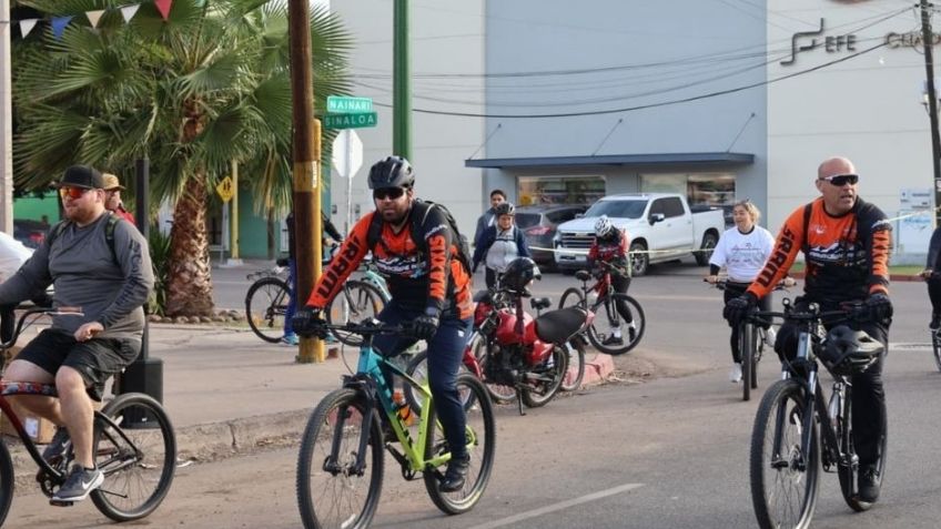 Ayuntamiento de Cajeme promueve convivencia familiar con 'Domingueando en Bici'