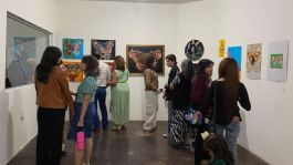 Foto que representa a Estudiantes de La Salle inauguran exposición de pintura en el mariposario de Yo'o Joara