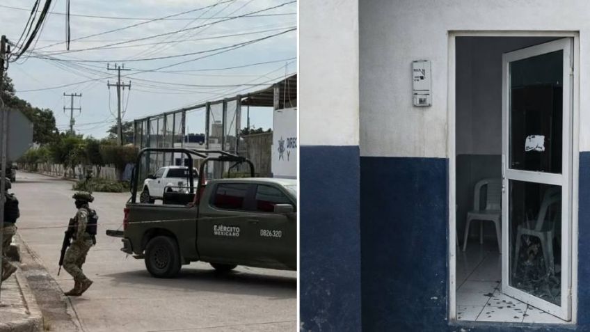 Arrojan explosivos a las instalaciones de Seguridad Pública en Escuinapa; hay dos heridos