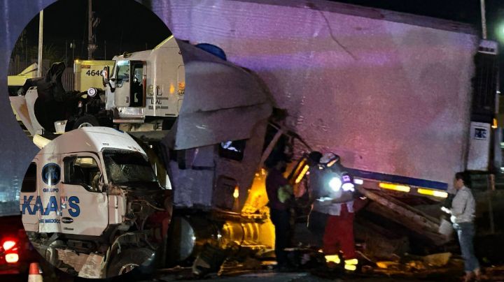 FOTOS: Fuerte choque entre tres tráileres y una vagoneta deja tres lesionados al norte de Ciudad Obregón