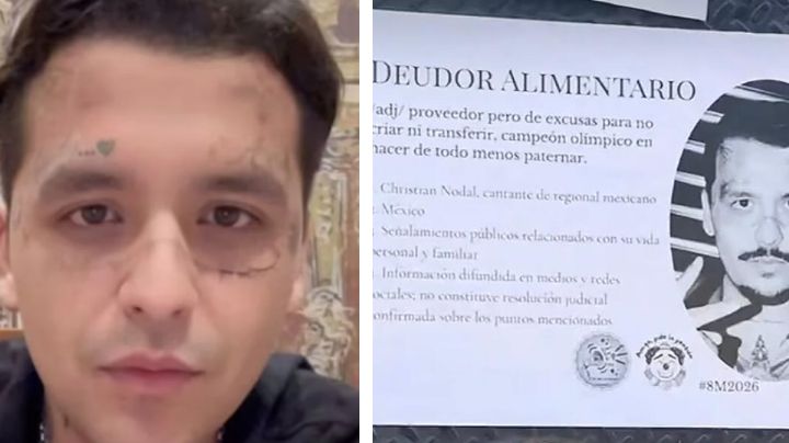 Christian Nodal aparece en 'tendedero' del 8M con acusación pública: "Todo menos paternar"
