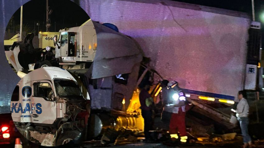 FOTOS: Fuerte choque entre tres tráileres y una vagoneta deja tres lesionados al norte de Ciudad Obregón