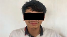 Foto que representa a Uriel Abdiel fue sorprendido en Sonora con 12 envoltorios de droga y cuchillo de 31 centímetros