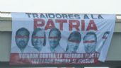 Foto ilustrativa de la nota titulada: Colocan lonas contra diputados oaxaqueños que votaron contra la Reforma Electoral; los llaman 'traidores a la PATRIA'