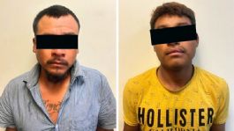 Foto que representa a Autoridades sorprenden a dos sujetos con 36 envoltorios de crystal y marihuana en Caborca