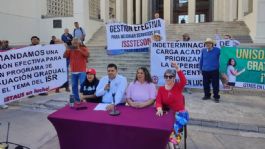 Foto que representa a Amenazan sindicatos de Unison, STEUS y STAUS con cerrar calles por otorgamiento de plazas