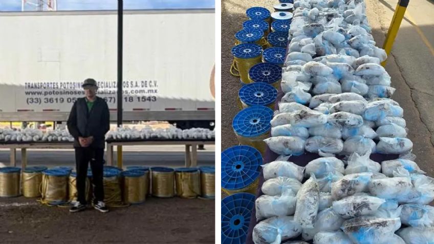 Detienen a chofer de tráiler al norte de Sonora; transportaba más de 150 kilos de metanfetamina