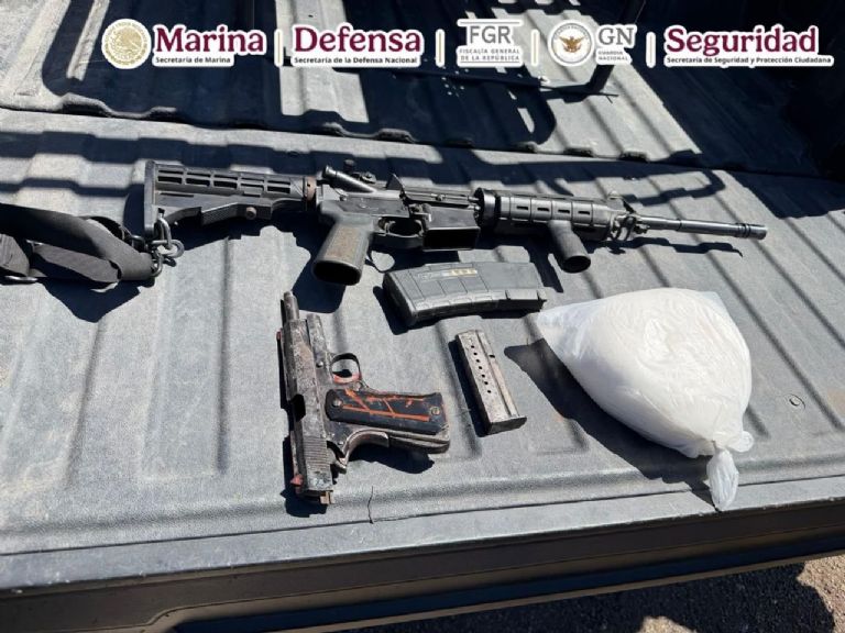 Armas aseguradas por los uniformados 
