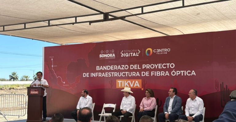 Arranca Alfonso Durazo obras de infraestructura de fibra óptica en Hermosillo  