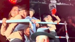 Foto que representa a FOTOS: Natanael Cano y su novia Marisa, 'acaramelados', cantan los temas de Carín en La Cura Fest