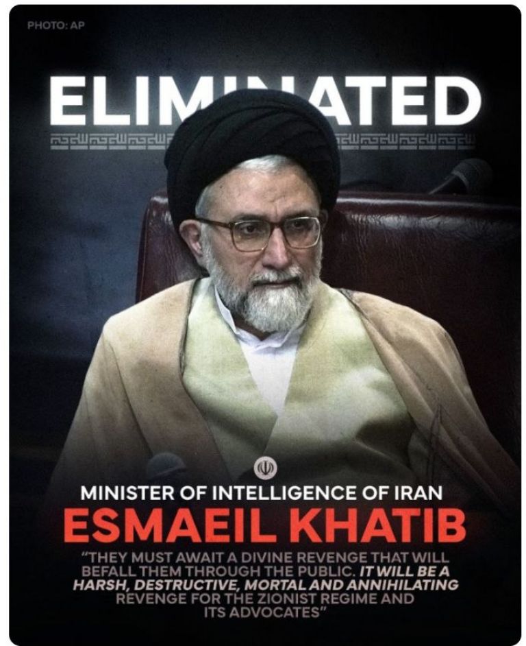 Israel intensifica ataques contra Irán; reportan muerte de Esmail Jatib. Foto: Twitter