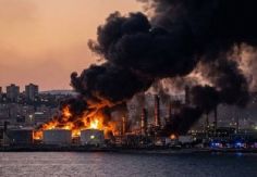 Foto ilustrativa de nota Misil iraní impacta importante refinería al norte de Israel; provocó incendio y corte eléctrico