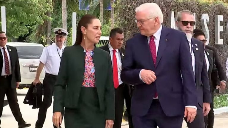 Claudia Sheinbaum se reúne con presidente de Alemania en Cancún