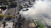 Foto ilustrativa de la nota titulada: Bomberos investigan explosión tras incendio de comercio en Hermosillo