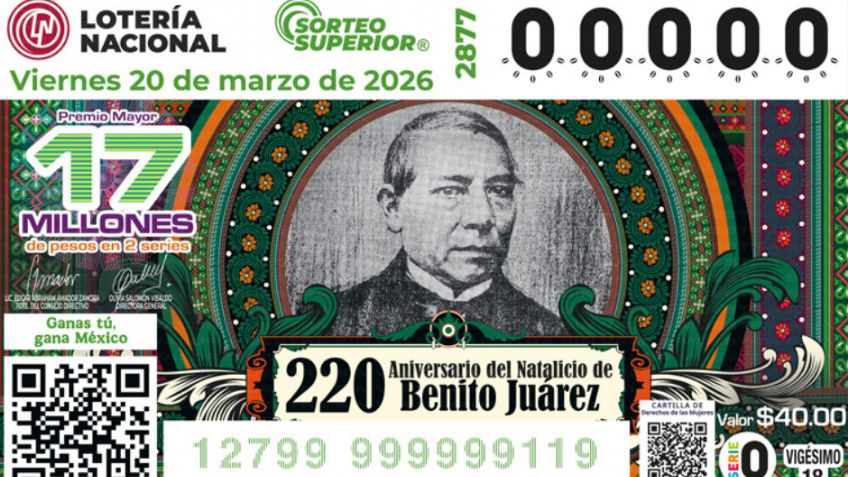 Lista COMPLETA de GANADORES del Sorteo Superior No. 2877 de la Lotería Nacional HOY viernes 20 de marzo