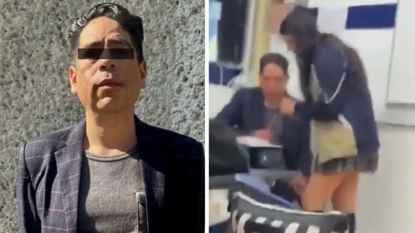 VIDEO: Arrestan a profesor exhibido mientras grababa debajo de la falda de su alumna en CDMX