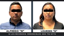Foto que representa a Cae pareja que fingía ser de la Fiscalía mexiquense; se dedicaban al secuestro y extorsión