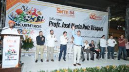 Foto que representa a Javier Lamarque Cano inaugura los Encuentros Deportivos 2026 del SNTE Sección 54 en Ciudad Obregón