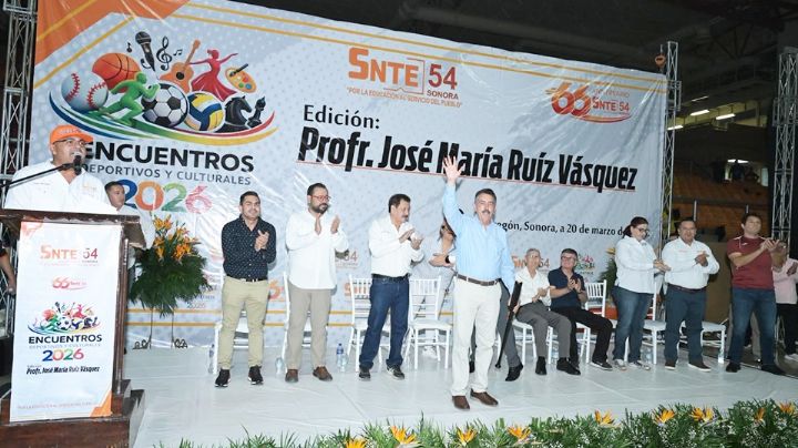 Javier Lamarque Cano inaugura los Encuentros Deportivos 2026 del SNTE Sección 54 en Ciudad Obregón