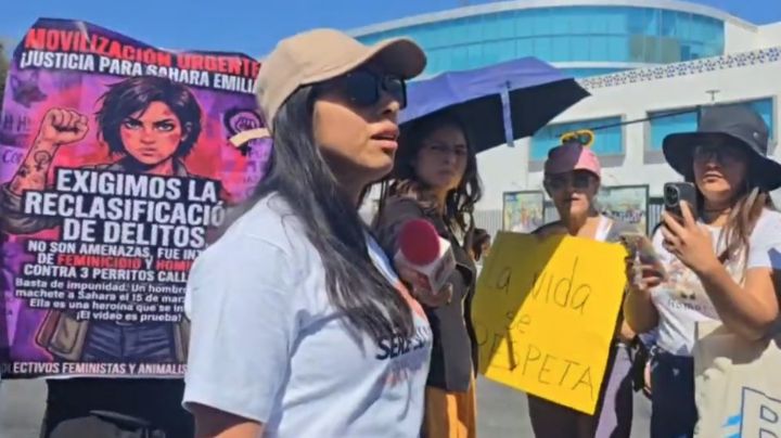 Marchan en Puebla por Sahara Emilia, mujer atacada por un hombre con machete al defender a unos perros callejeros