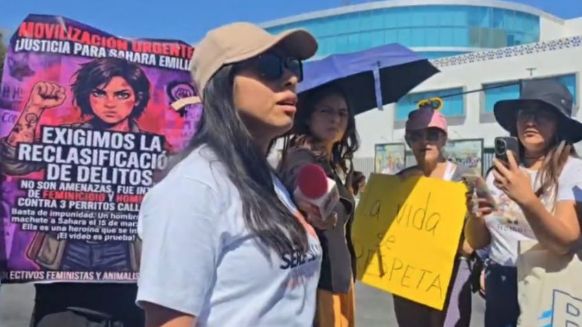 Marchan en Puebla por Sahara Emilia, mujer atacada por un hombre con machete al defender a unos perros callejeros