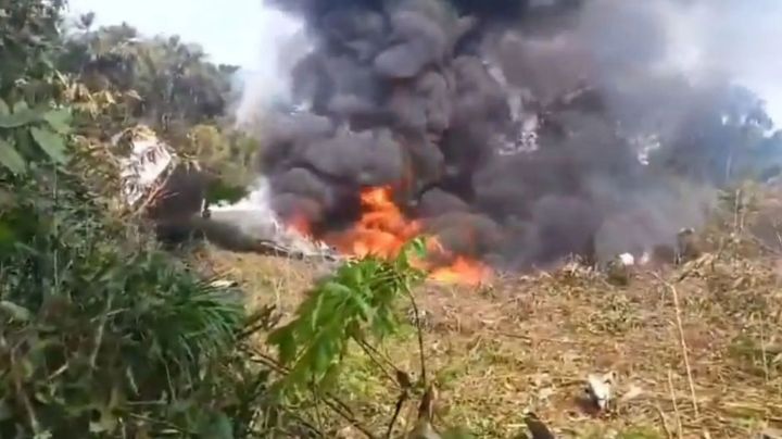 Un Hércules C-130 de la Fuerza Aérea de Colombia se estrella; transporta militares