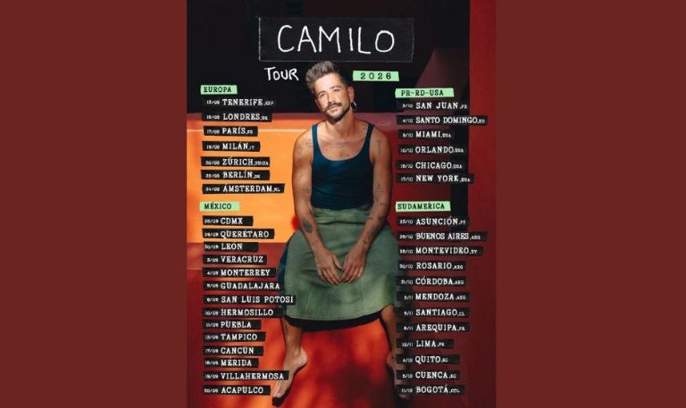 Camilo se presenta en Hermosillo; anuncia fecha como parte de su gira mundial 'Tour 2026'