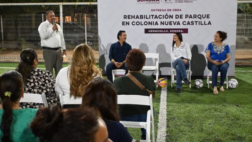 Gobierno de Sonora concluye rehabilitación de parque en colonia Nueva Castilla de Hermosillo