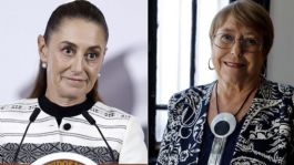 Foto que representa a Sheinbaum mantiene apoyo a Michelle Bachelet para dirigir la ONU pese a decisión de Chile
