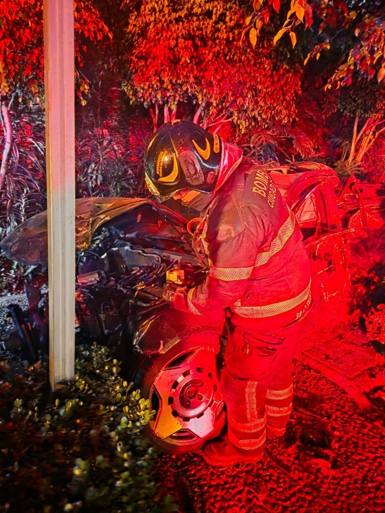 El accidente ocurrió en Insurgentes Sur. Foto: Twitter