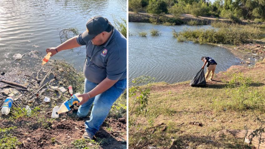 "Afortunadamente fue un éxito": Jóvenes organizan jornada de limpieza en el Río Mayo de Navojoa