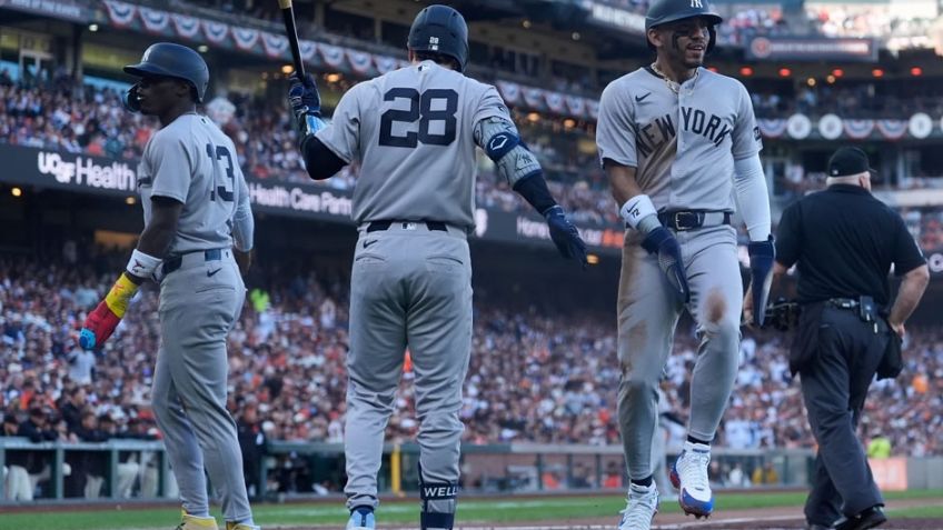 Los Yankees mandan fuerte mensaje en el Opening Day de MLB, al apalear a los Giants