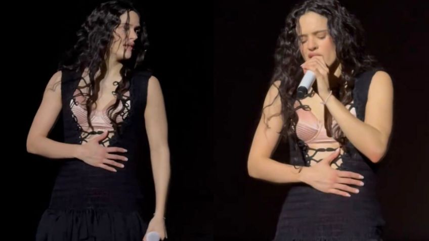 VIDEO: Rosalía abandona el escenario a medio concierto tras sufrir incidente; reaparece encamada