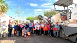 Foto que representa a Impulsa Antonio Astiazarán trabajos de recarpeteo en calle Sahuaripa de Hermosillo