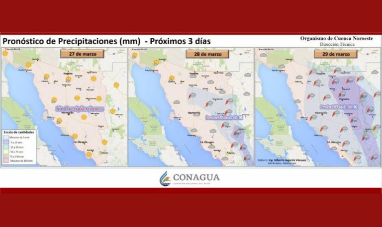 Clima en Sonora: Lluvias y ligero descenso de temperaturas máximas para este fin de semana