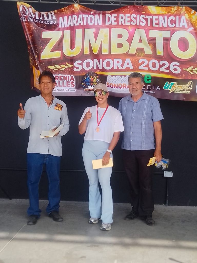 Ganadora de tercer lugar en el Zumbatón 2026