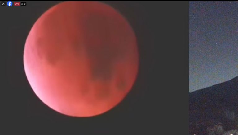 A las 5:51 (tiempo centro), el eclipse era total