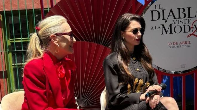Foto ilustrativa de nota Llegan a la Casa Azul Meryl Streep y Anne Hathaway para firmar autógrafos de la película 'El Diablo Viste a la Moda 2'