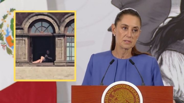 VIDEO de mujer tomando el sol en Palacio Nacional sí es real: Sheinbaum confirma SANCIÓN